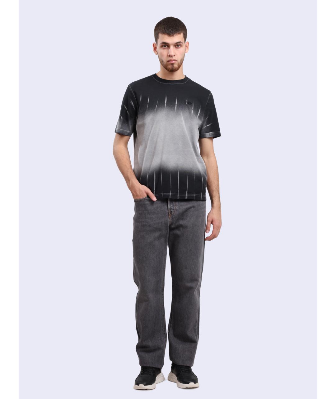 DIESEL Черная хлопковая футболка, фото 2