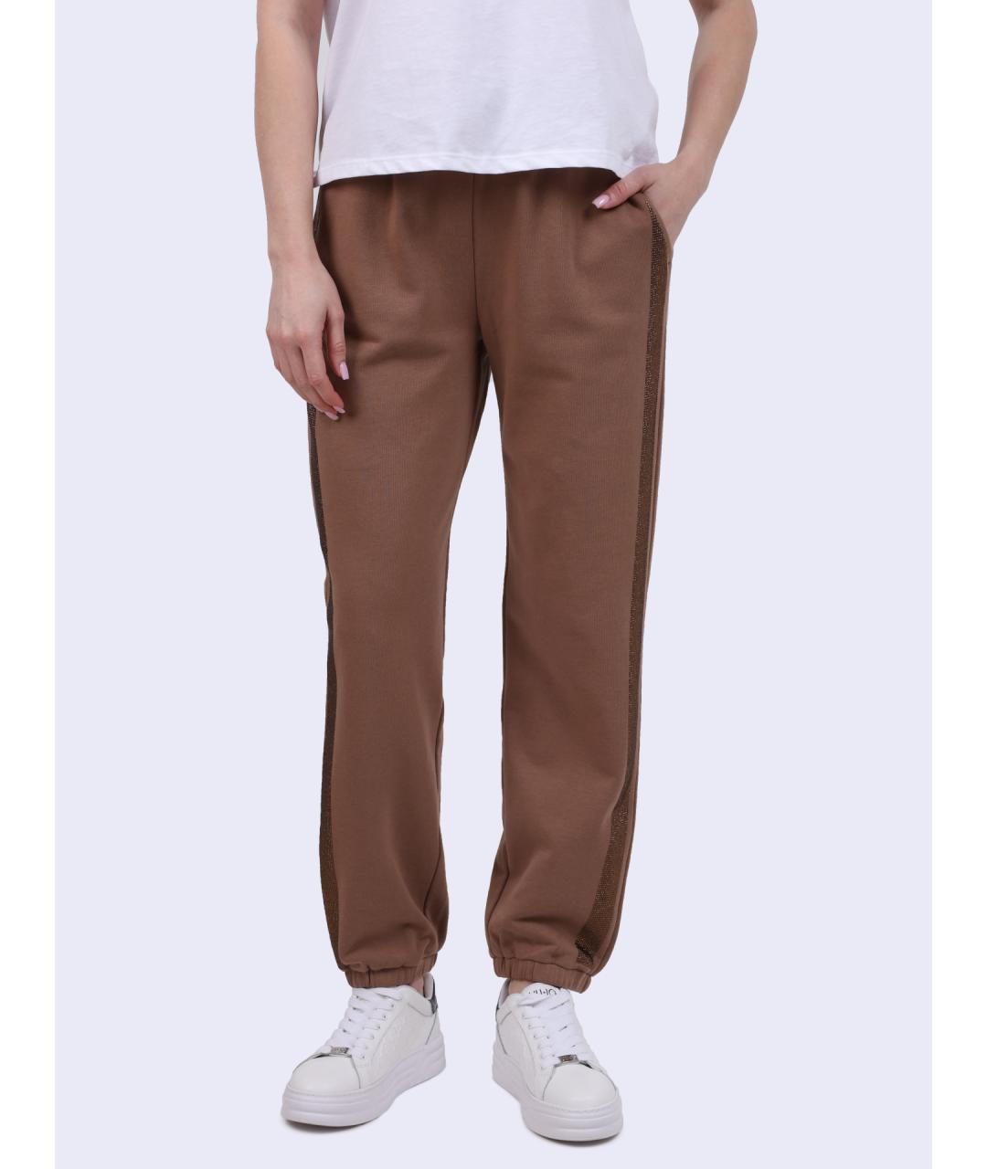 LIU JO Коричневые прямые брюки, фото 6
