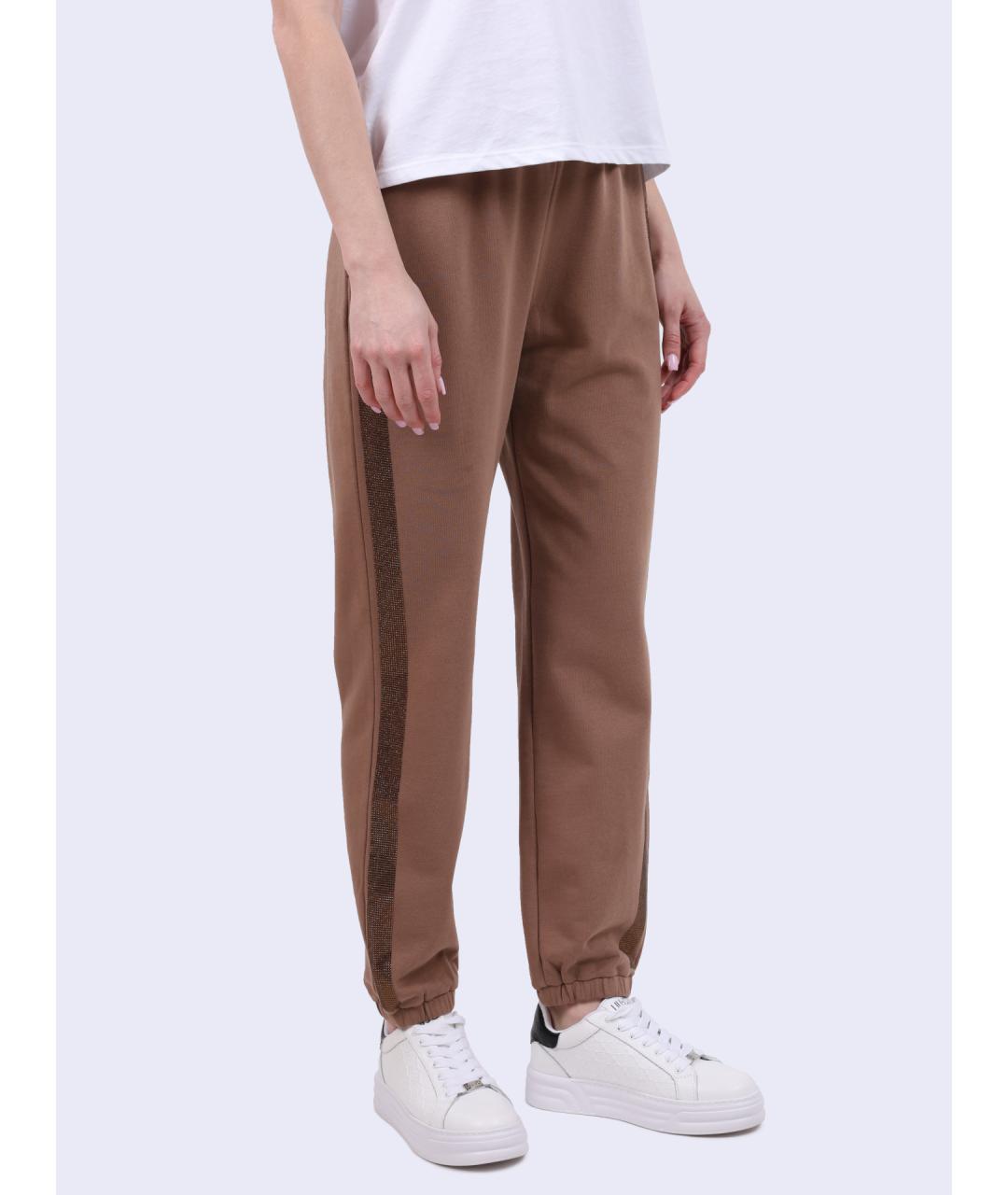 LIU JO Коричневые прямые брюки, фото 3