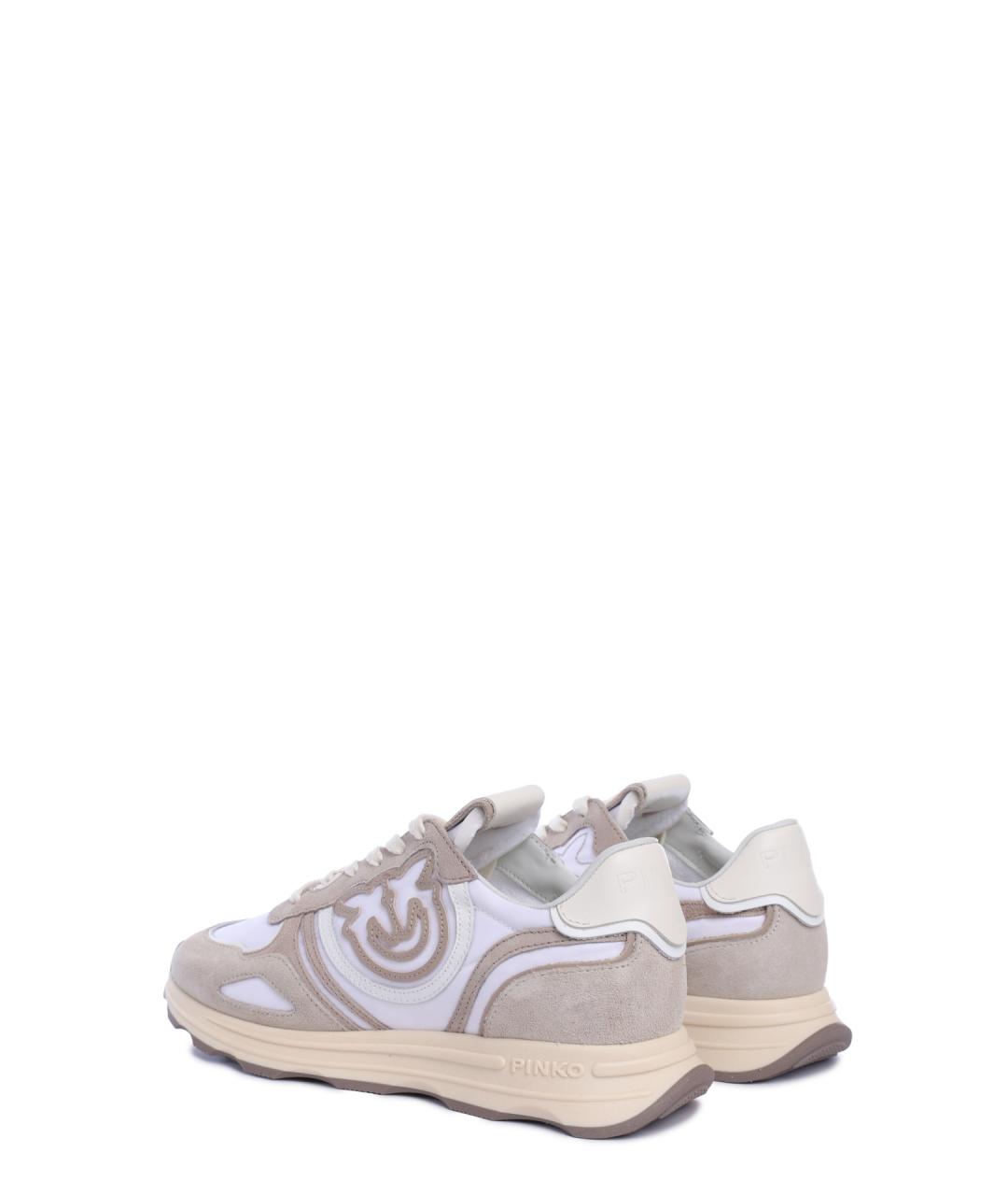 PINKO Бежевые замшевые кроссовки, фото 5
