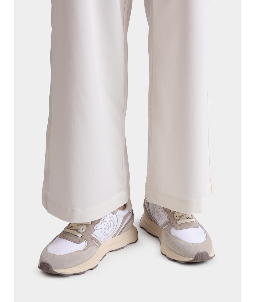 PINKO Бежевые замшевые кроссовки, фото 6