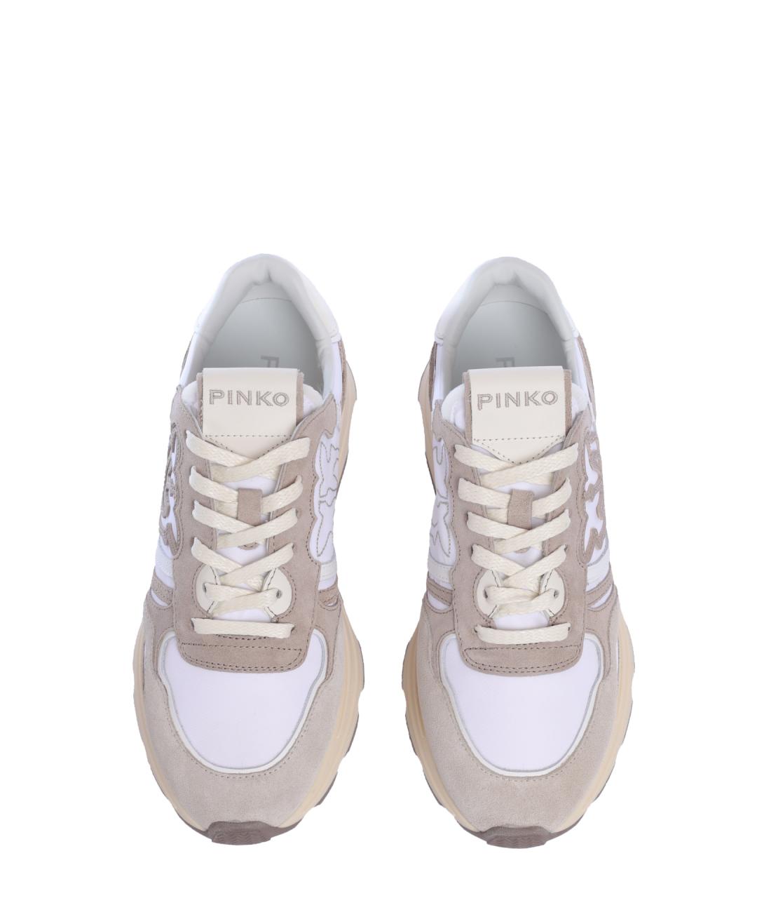 PINKO Бежевые замшевые кроссовки, фото 3