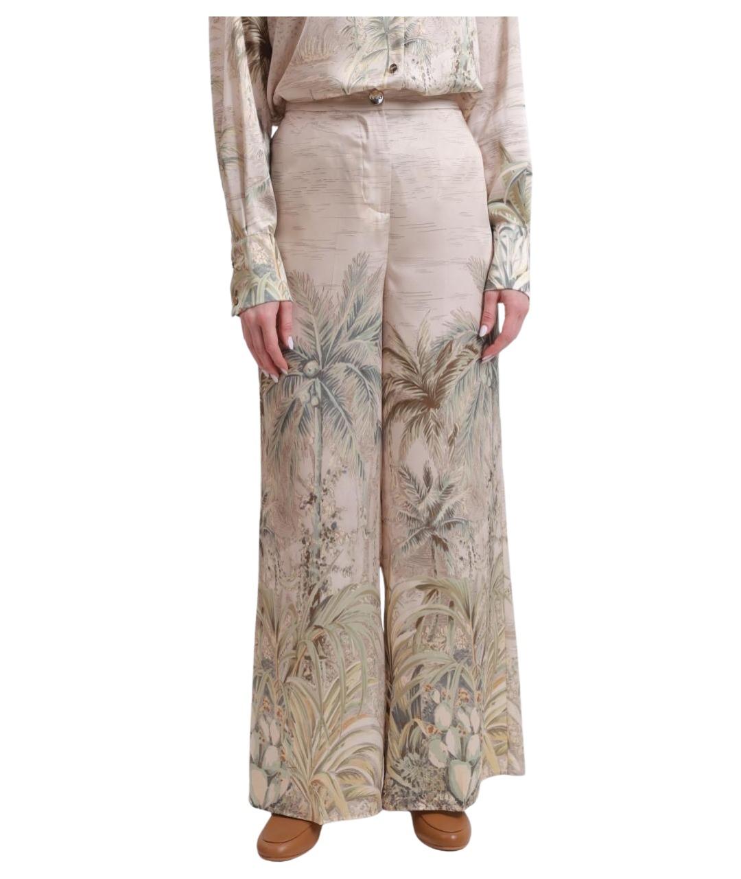 LIU JO Бежевые прямые брюки, фото 1