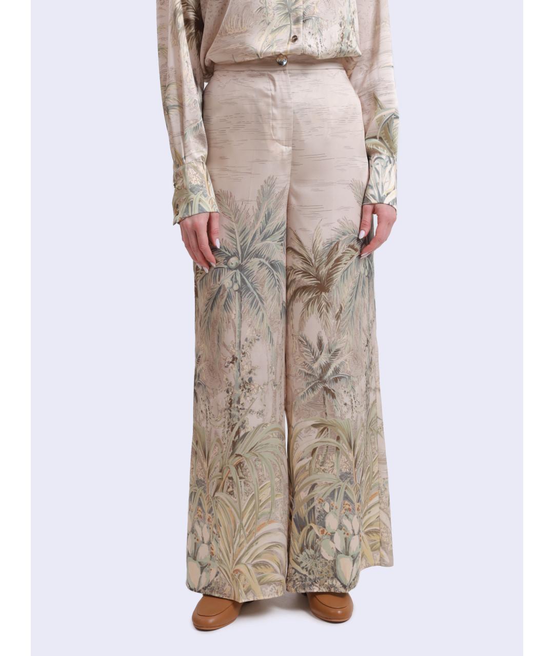 LIU JO Бежевые прямые брюки, фото 5