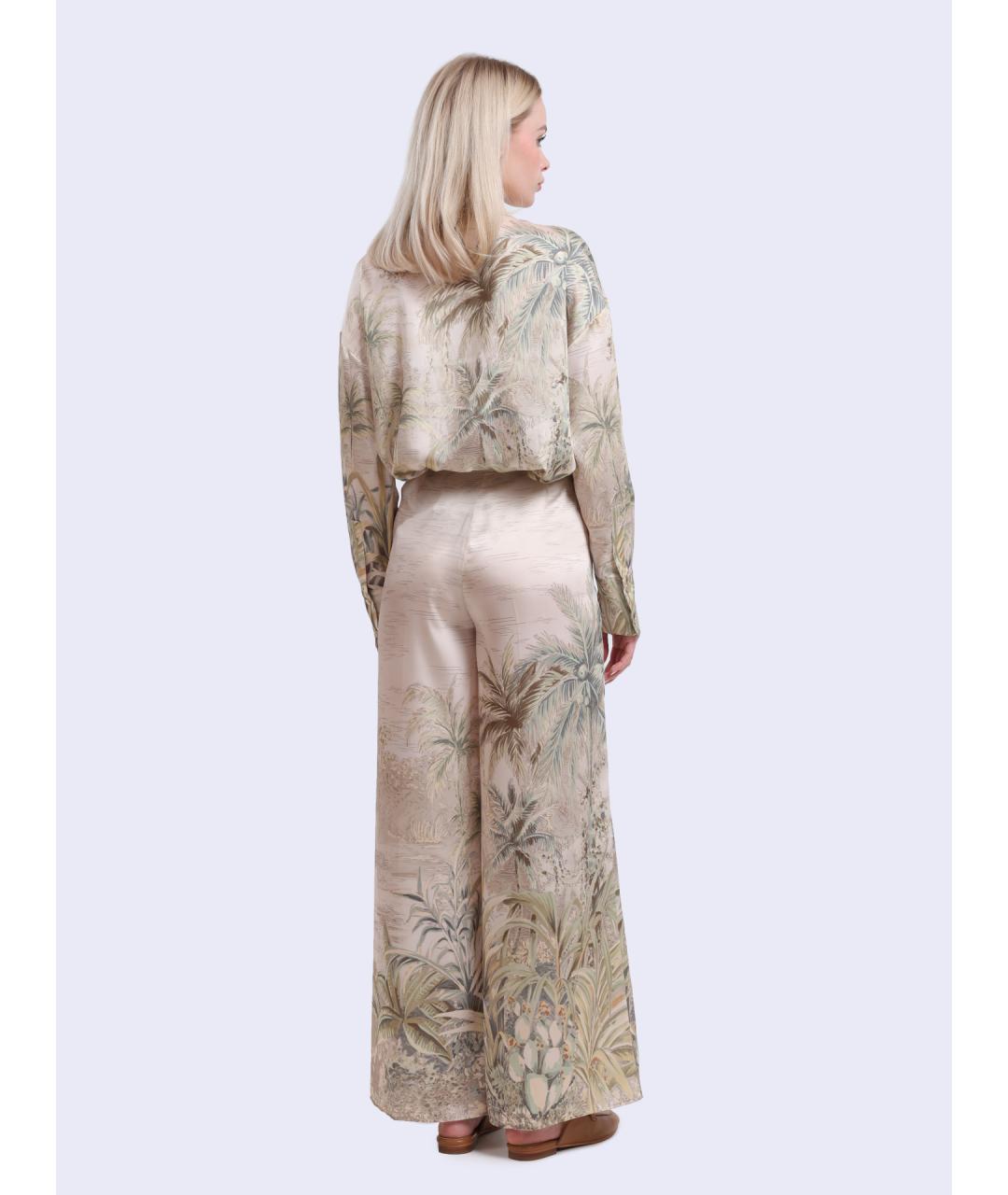 LIU JO Бежевые прямые брюки, фото 4