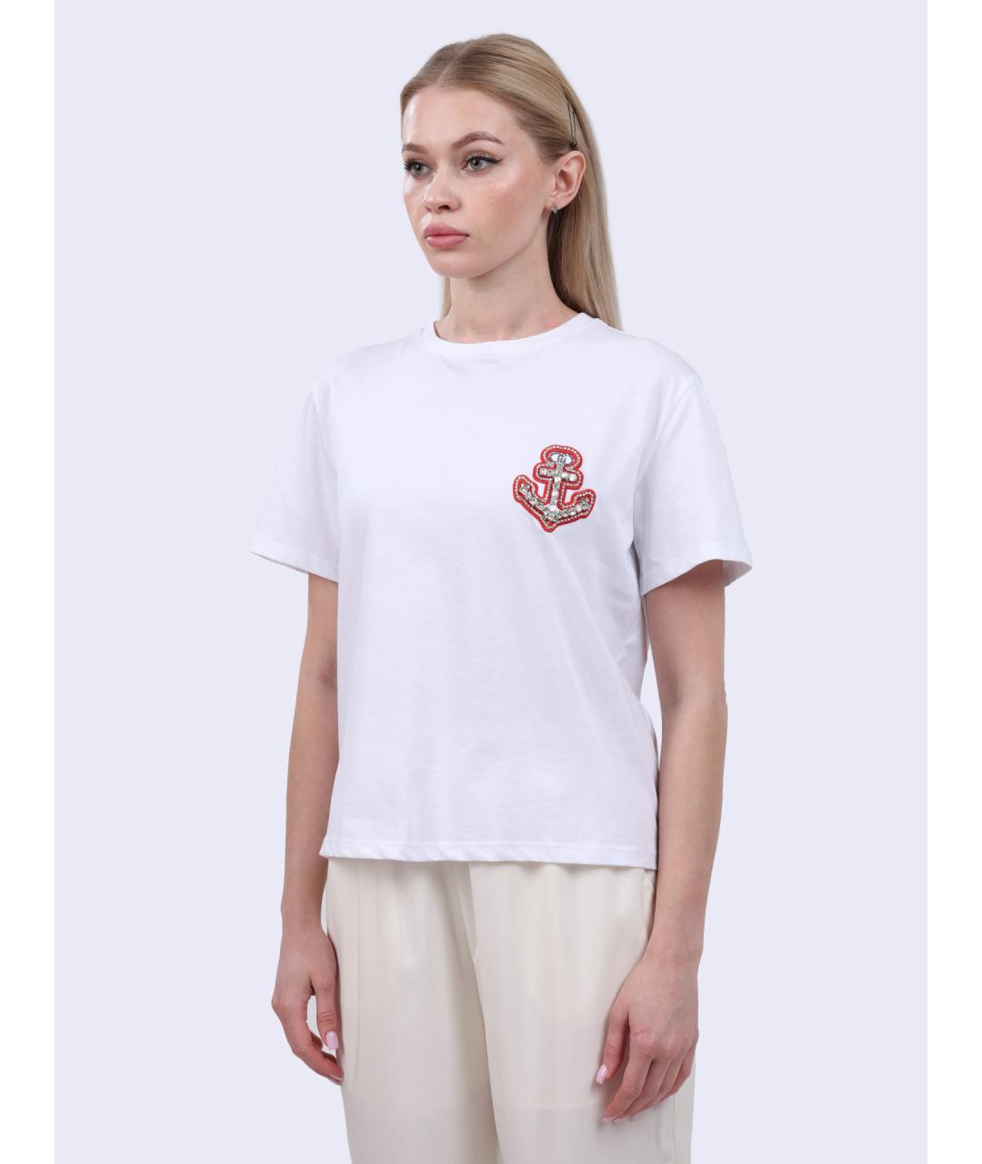 LIU JO Белая хлопковая футболка, фото 3