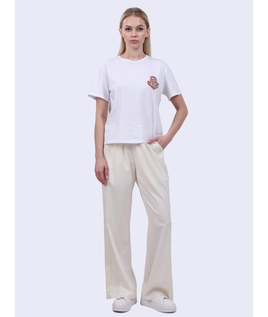 LIU JO Белая хлопковая футболка, фото 2