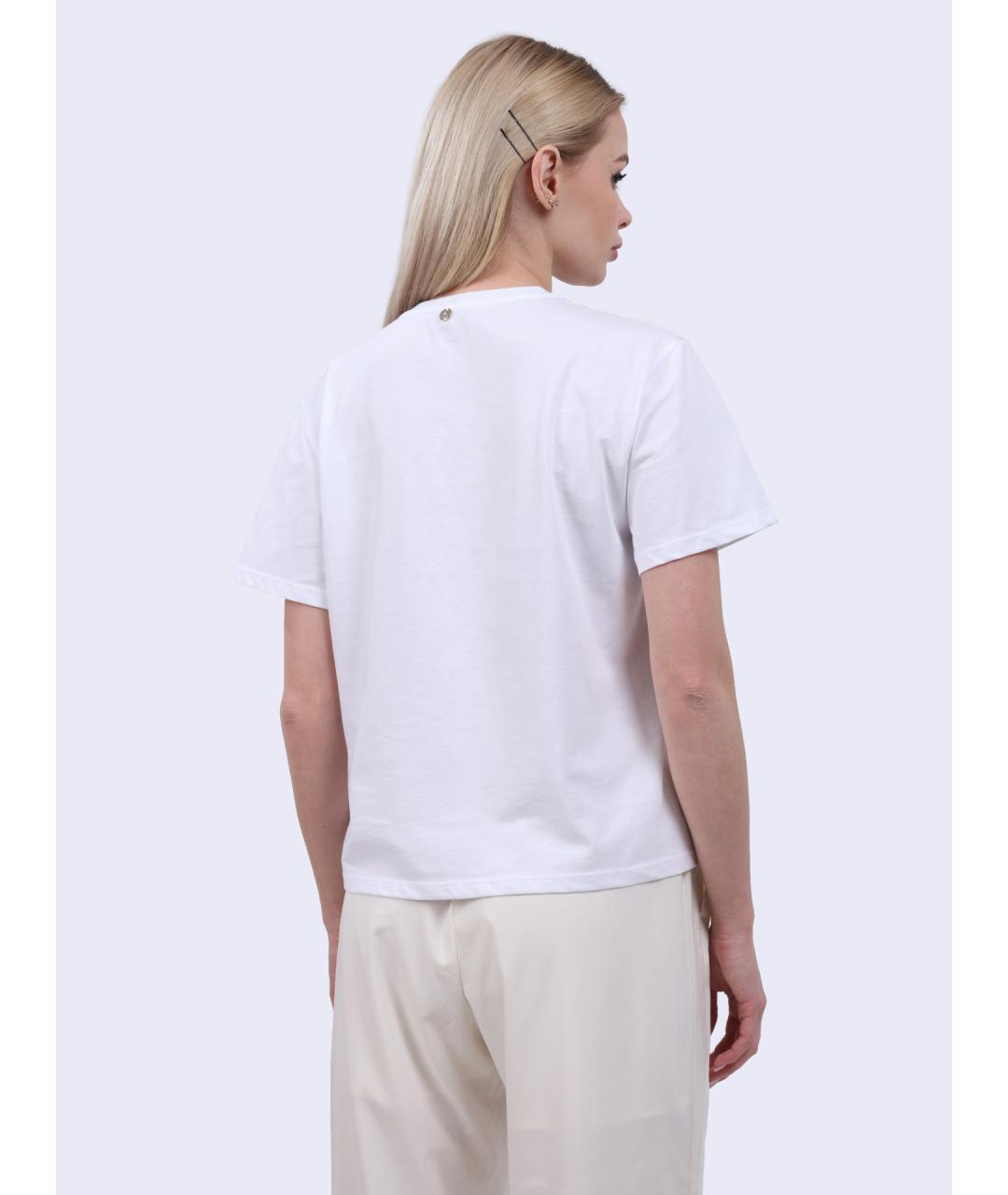 LIU JO Белая хлопковая футболка, фото 5