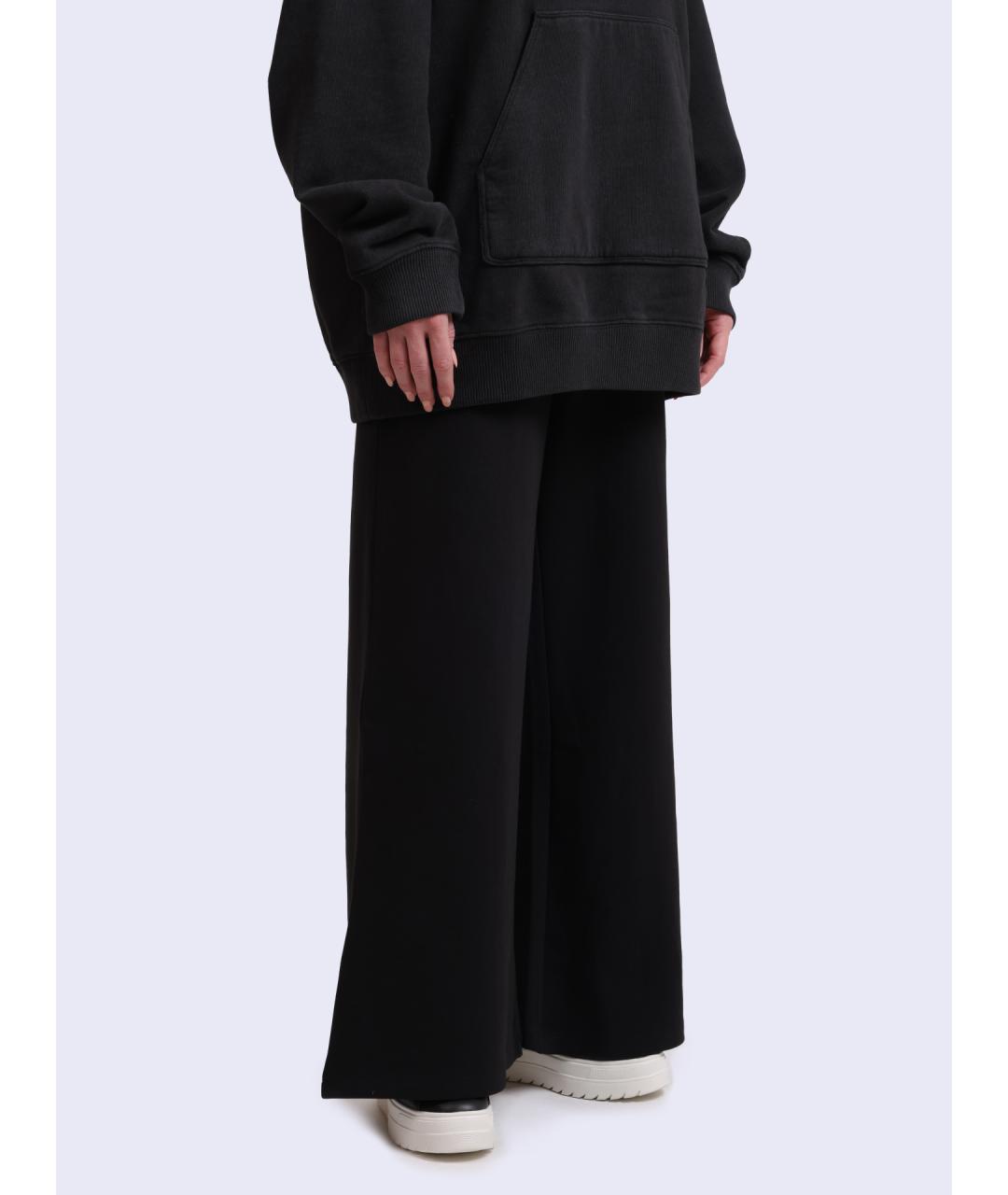 HUGO Черные хлопковые прямые брюки, фото 3