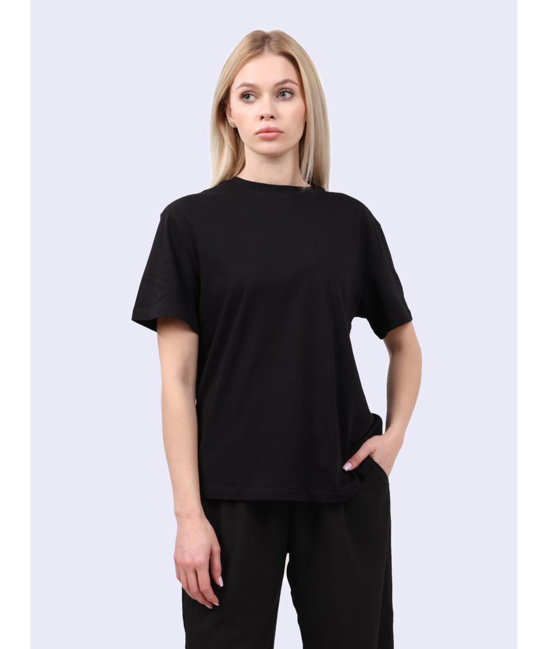 LIU JO Черная хлопковая футболка, фото 5