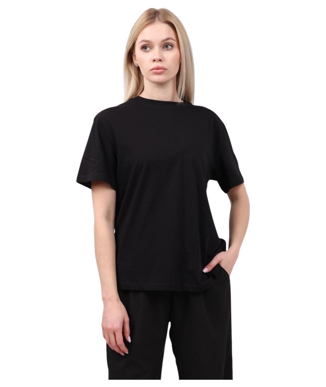 LIU JO Черная хлопковая футболка, фото 1