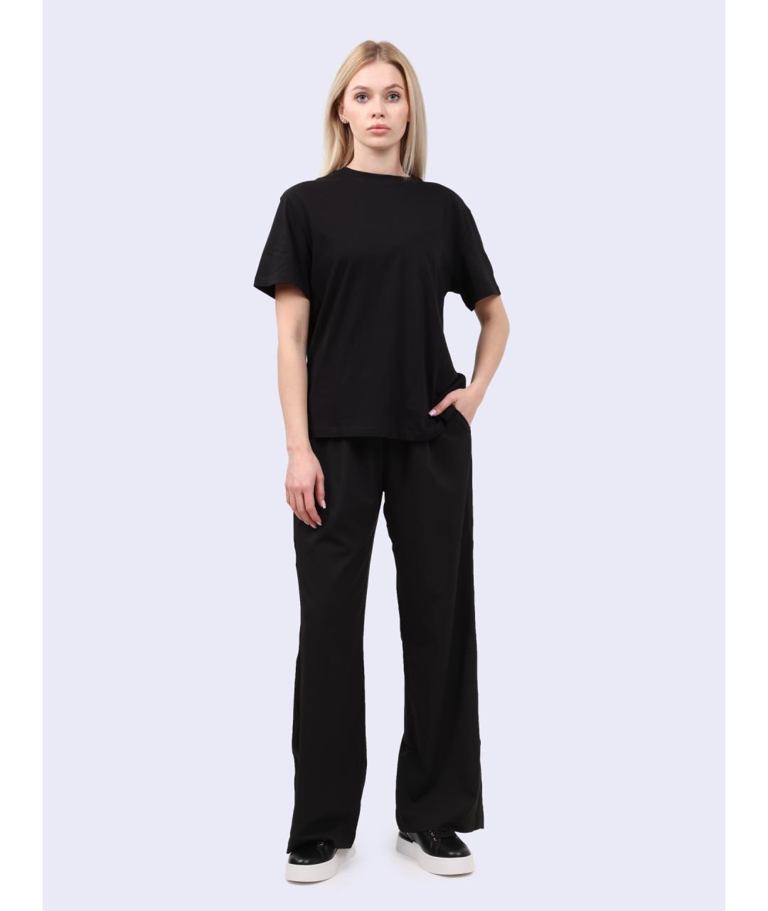 LIU JO Черная хлопковая футболка, фото 2