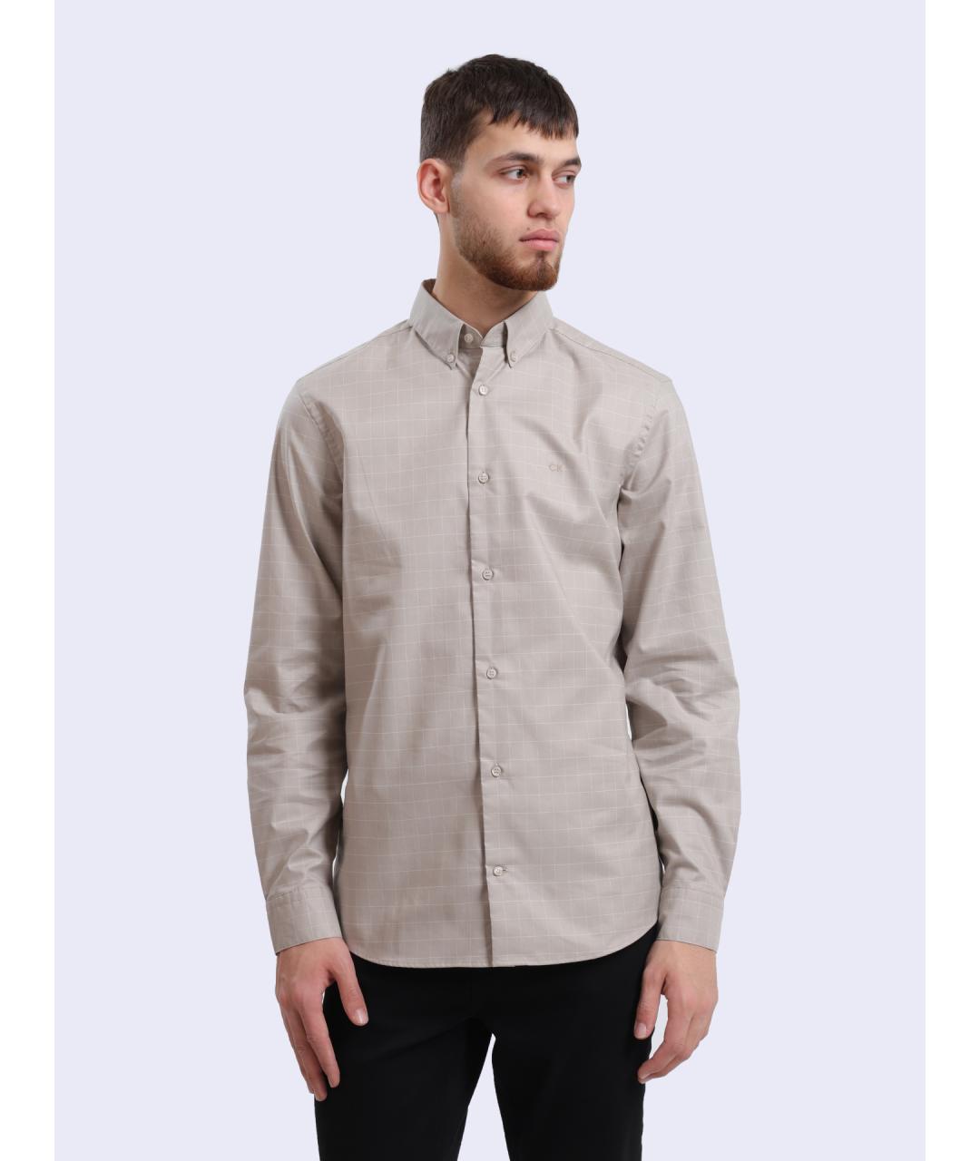 CALVIN KLEIN Бежевая кэжуал рубашка, фото 2