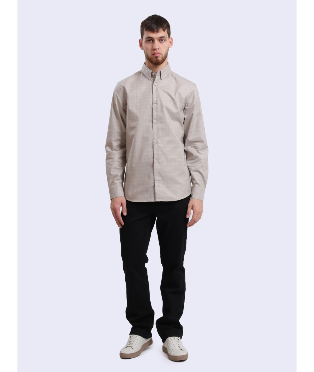 CALVIN KLEIN Бежевая кэжуал рубашка, фото 6