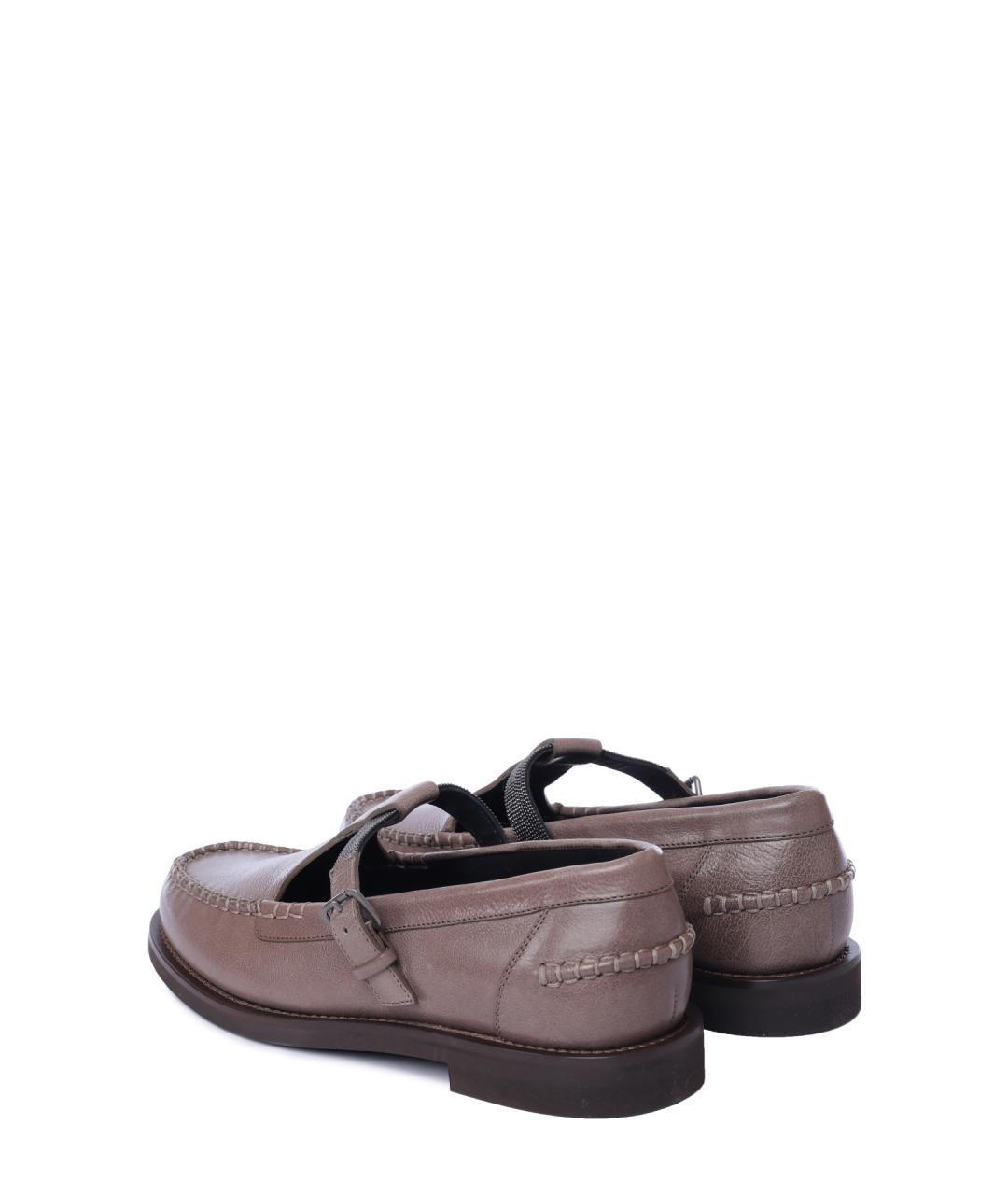 BRUNELLO CUCINELLI Розовые кожаные лоферы, фото 5