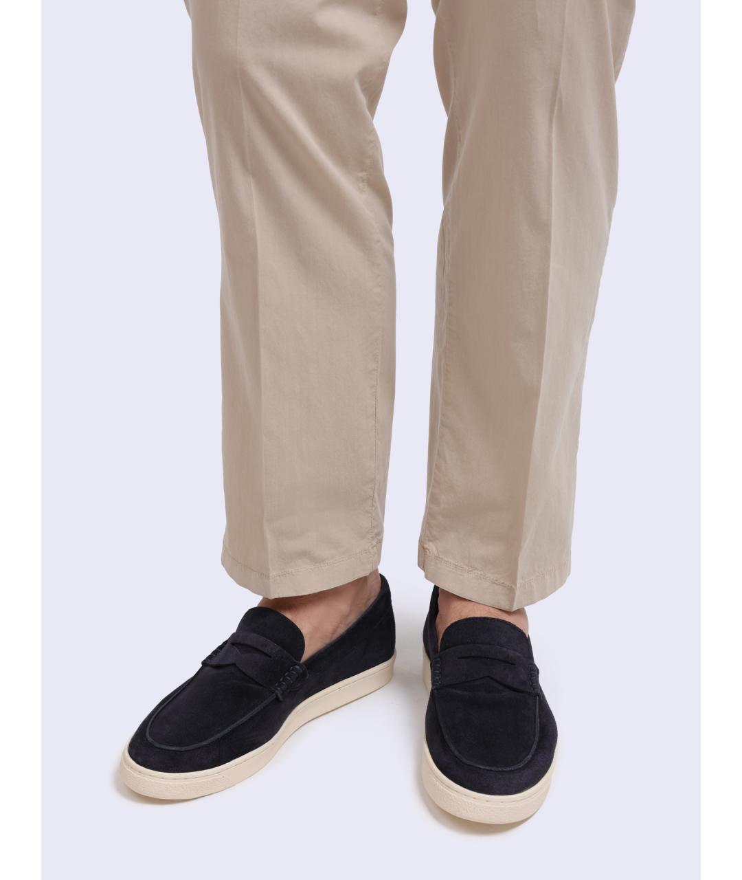 BRUNELLO CUCINELLI Темно-синие замшевые лоферы, фото 6