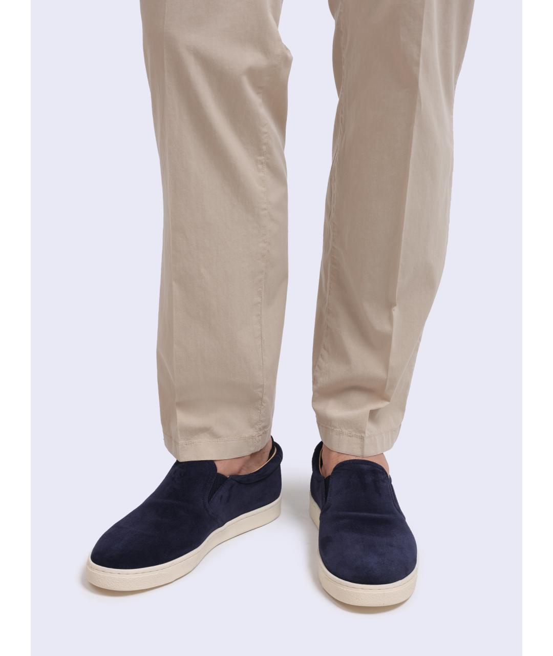 BRUNELLO CUCINELLI Синие замшевые слипоны, фото 6