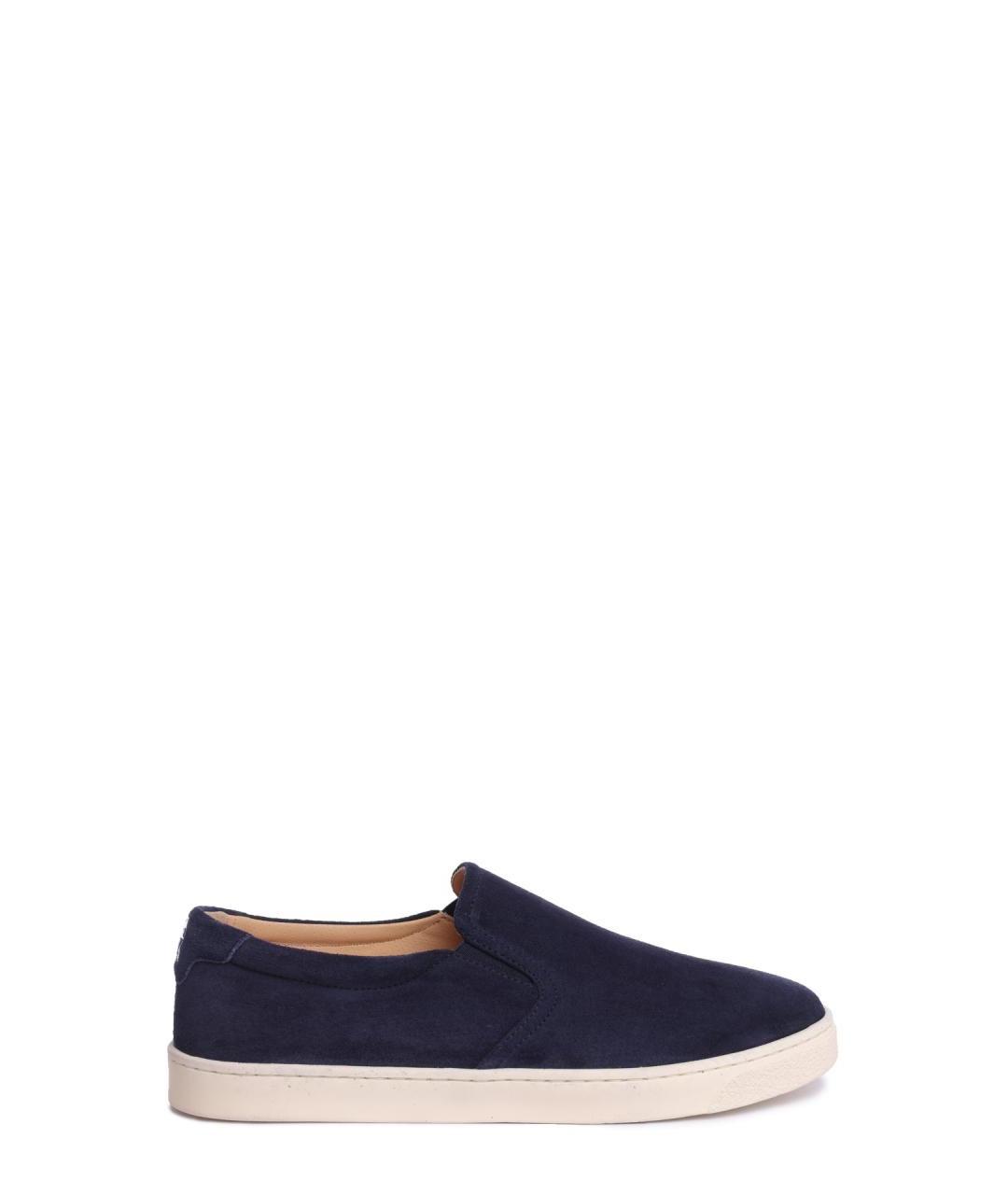 BRUNELLO CUCINELLI Синие замшевые слипоны, фото 1