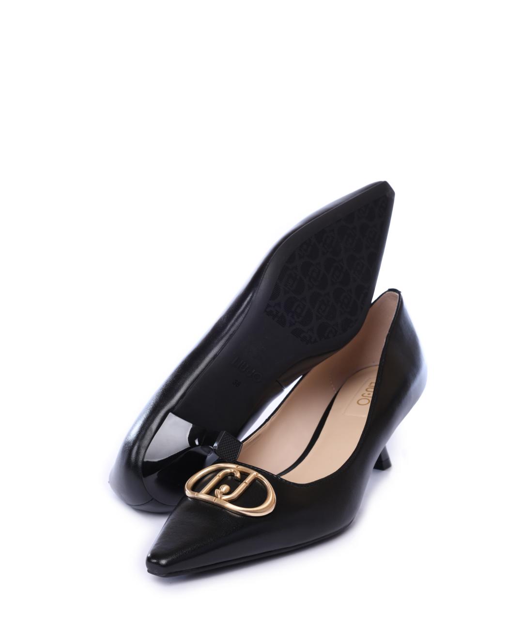 LIU JO Черные кожаные туфли, фото 4