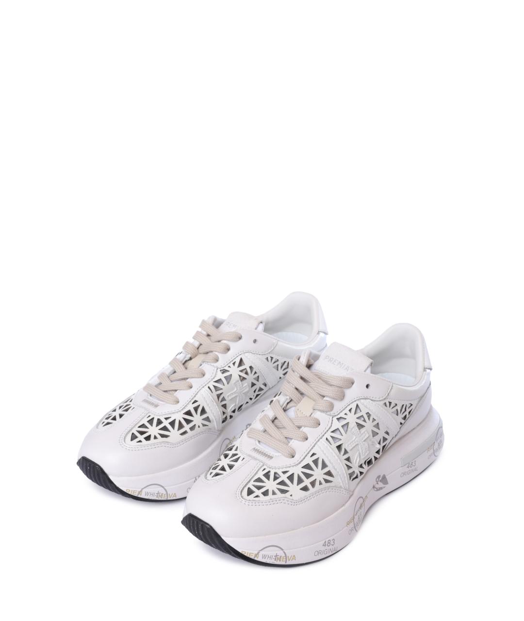 PREMIATA Белые кожаные кроссовки, фото 3