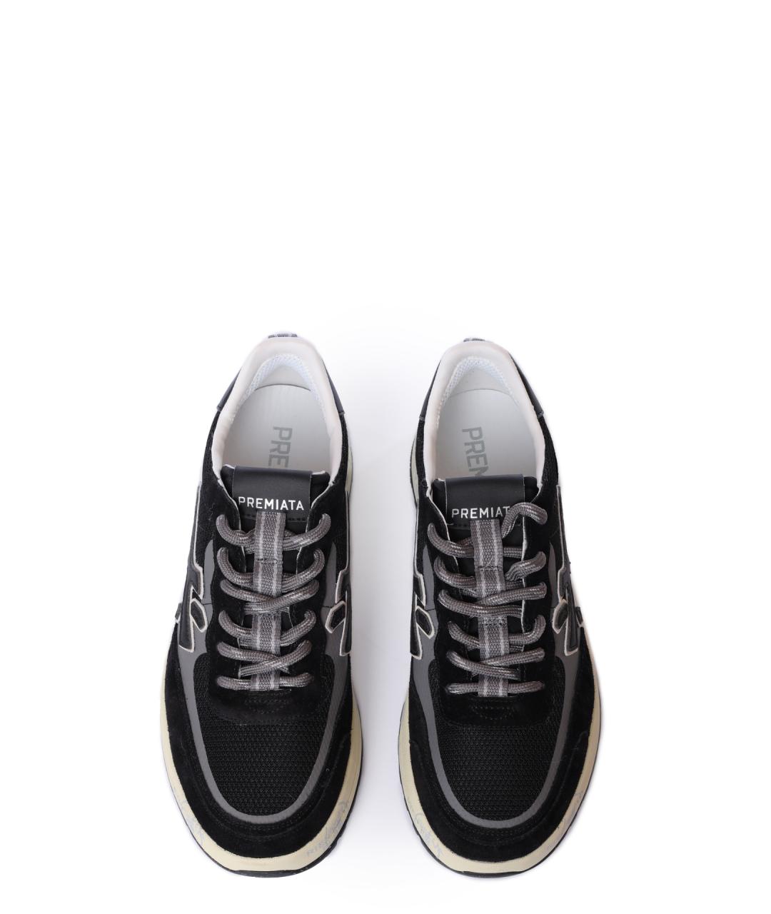 PREMIATA Черные низкие кроссовки / кеды, фото 3