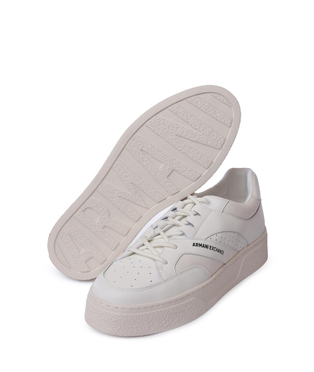 ARMANI EXCHANGE Белые низкие кроссовки / кеды, фото 4
