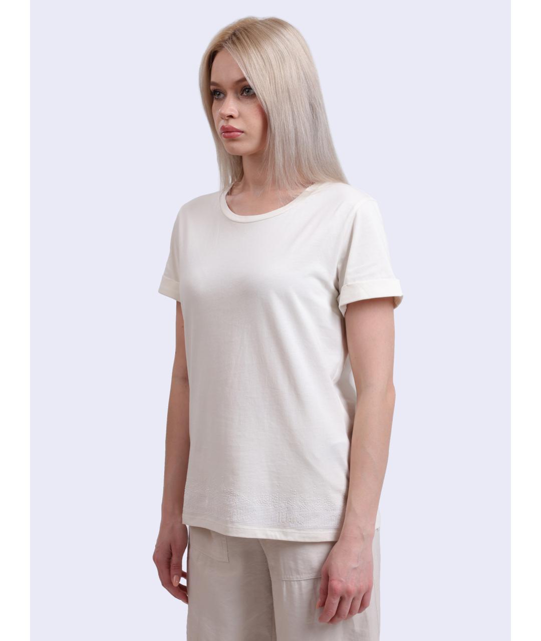 LIU JO Белая хлопковая футболка, фото 3