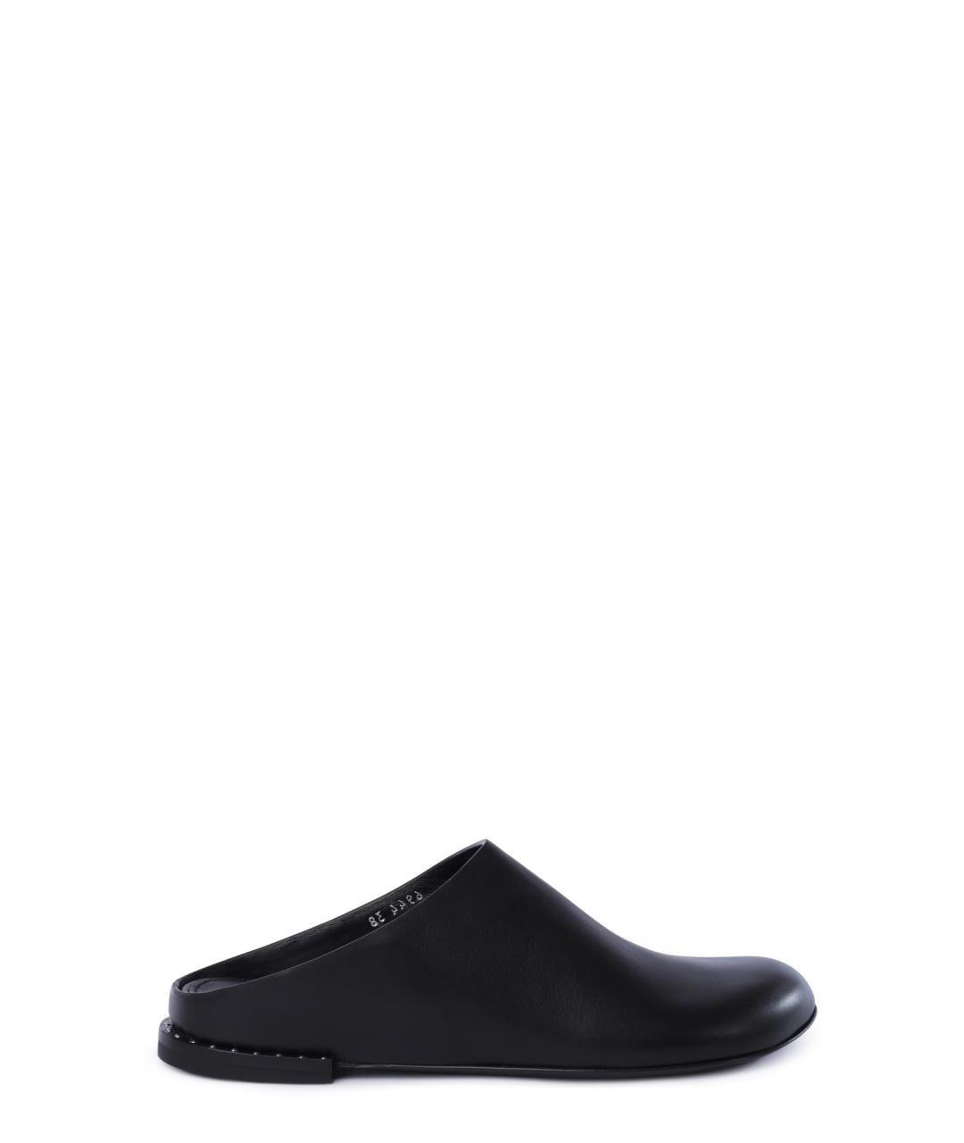 PREMIATA Черные кожаные мюли, фото 1