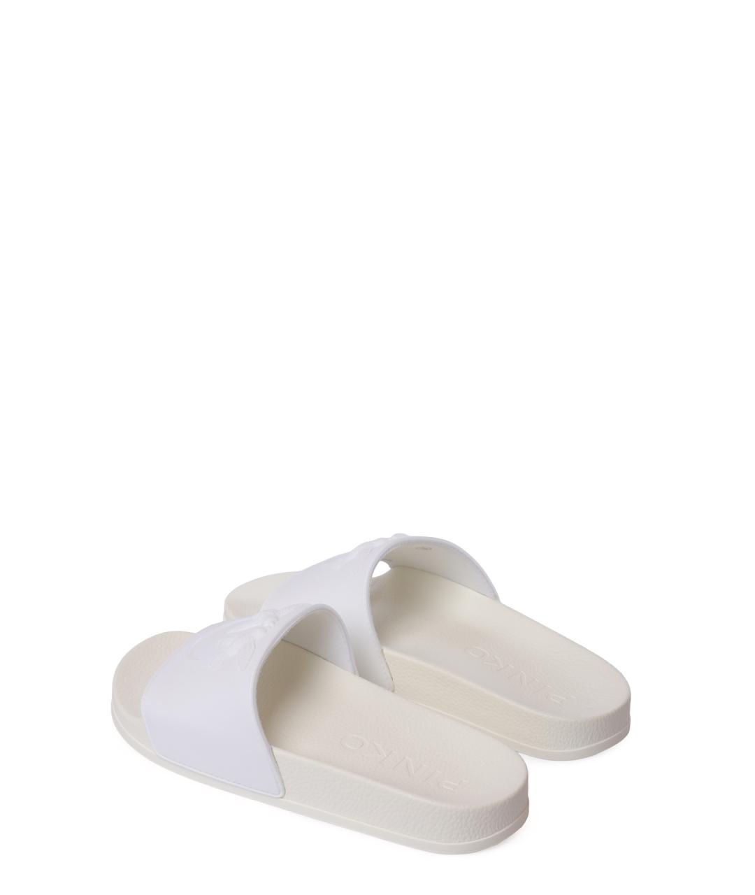 PINKO Белые резиновые шлепанцы, фото 4