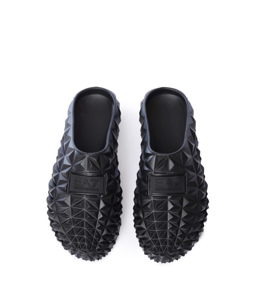 EA7 Черные шлепанцы, фото 4