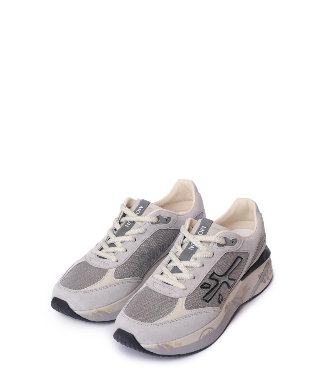 PREMIATA Серые низкие кроссовки / кеды, фото 2