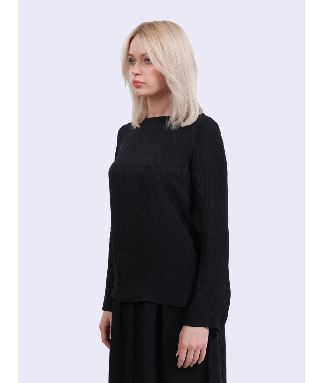 ARMANI EXCHANGE Черная вискозная блузы, фото 3