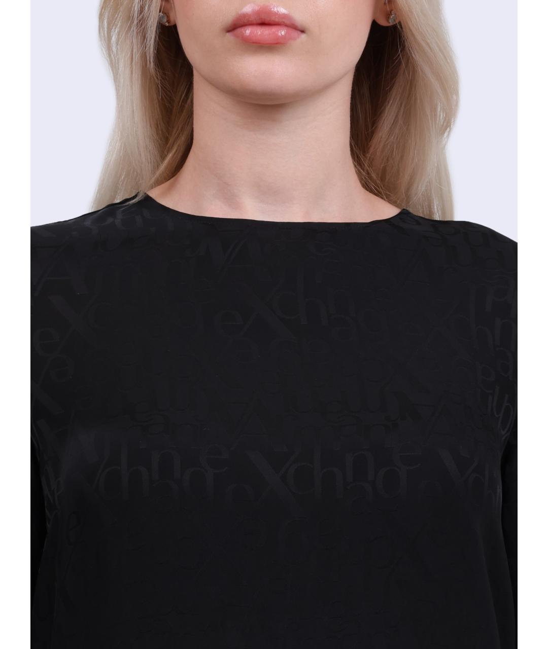 ARMANI EXCHANGE Черная вискозная блузы, фото 4