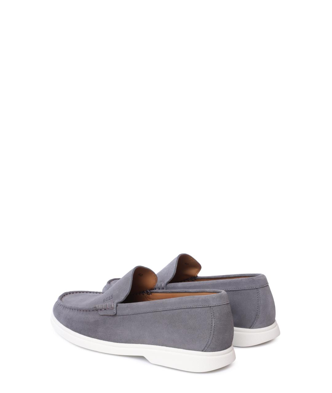 HUGO BOSS Серые замшевые лоферы, фото 5