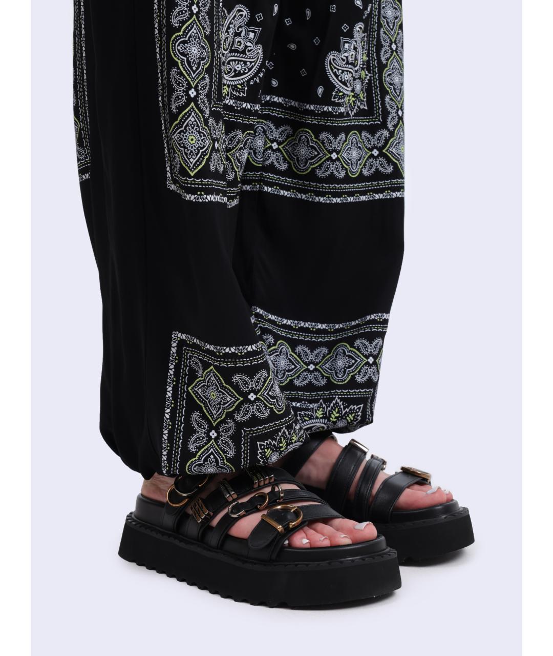 PINKO Черные хлопковые прямые брюки, фото 5