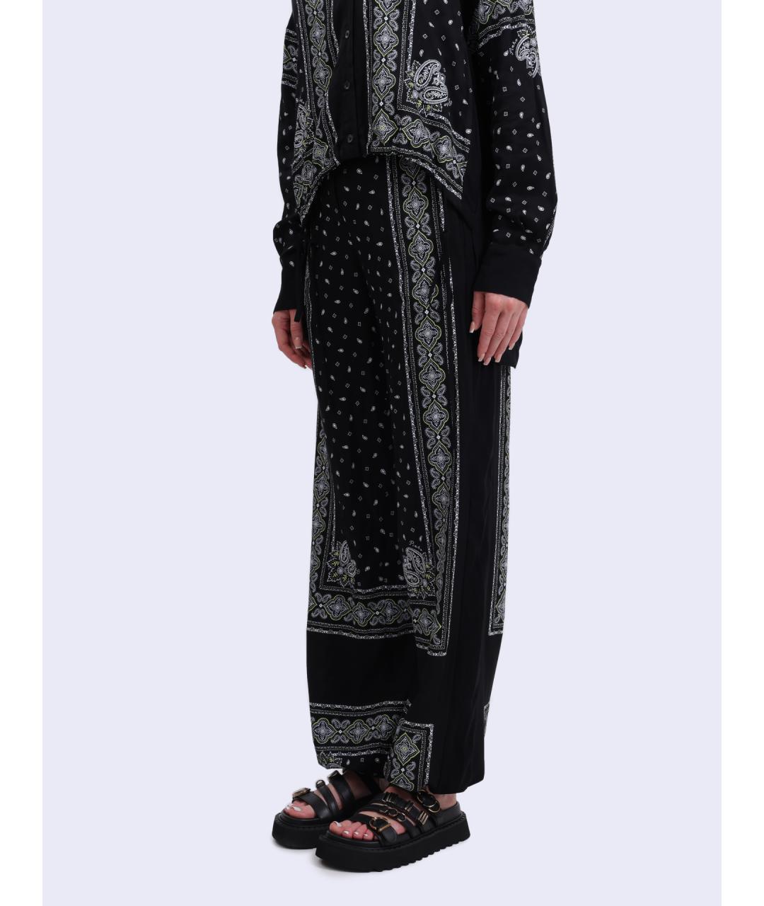 PINKO Черные хлопковые прямые брюки, фото 3