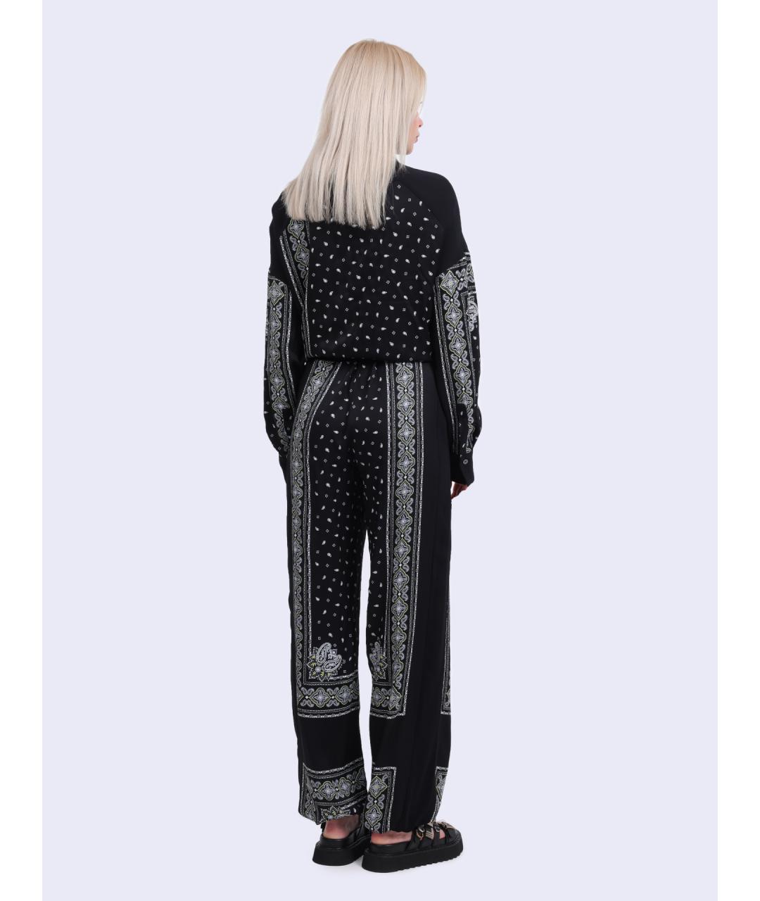 PINKO Черные хлопковые прямые брюки, фото 6