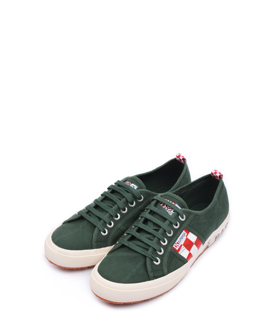 St. Barth Зеленые текстильные низкие кроссовки / кеды, фото 5