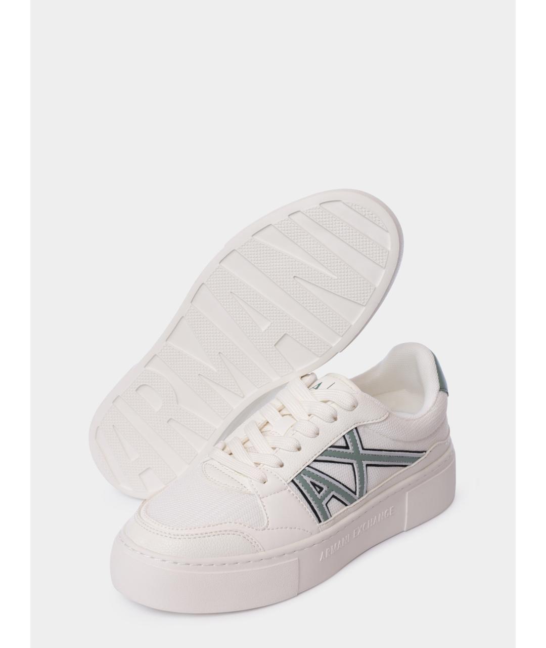 ARMANI EXCHANGE Белые текстильные кеды, фото 4