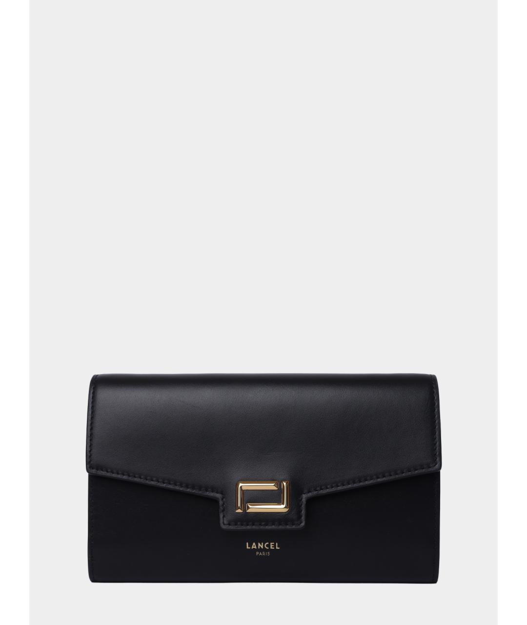 LANCEL Черная кожаная сумка через плечо, фото 2