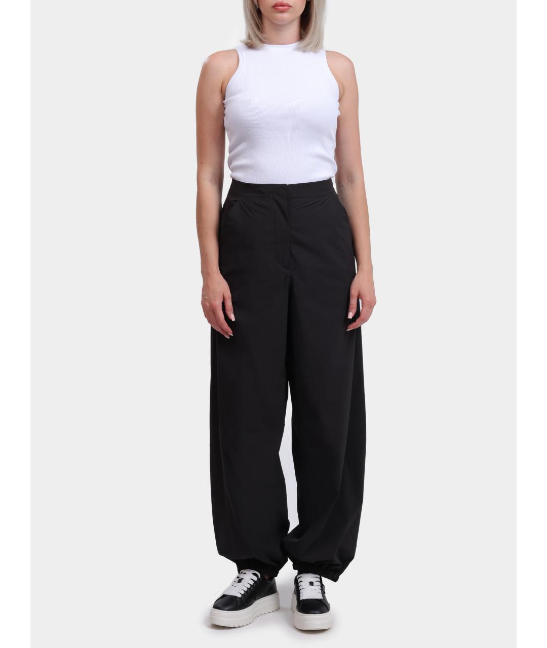 HERNO Черные прямые брюки, фото 2