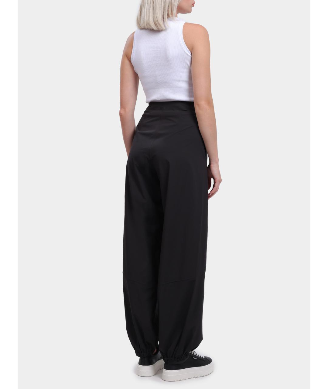 HERNO Черные прямые брюки, фото 5