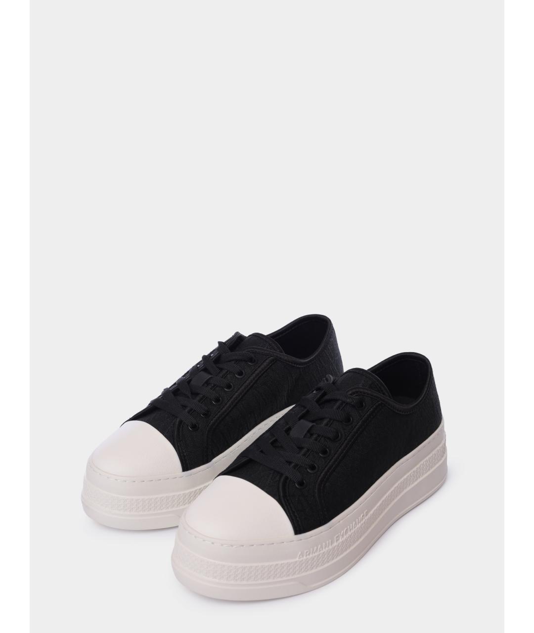ARMANI EXCHANGE Черные текстильные кеды, фото 2