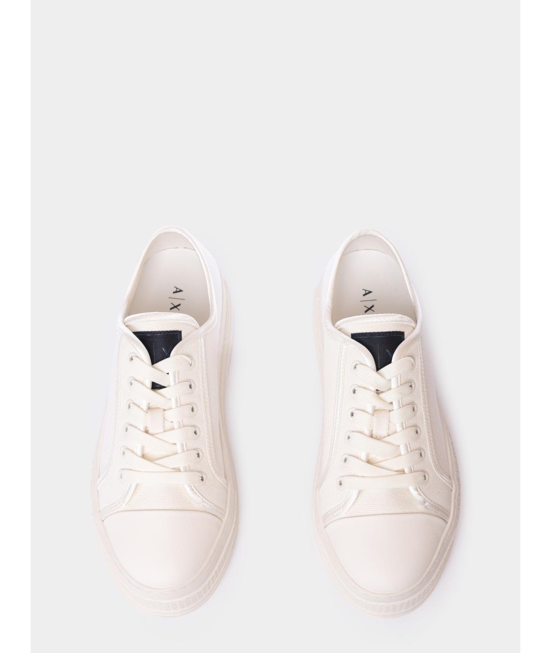 ARMANI EXCHANGE Белые текстильные кеды, фото 3