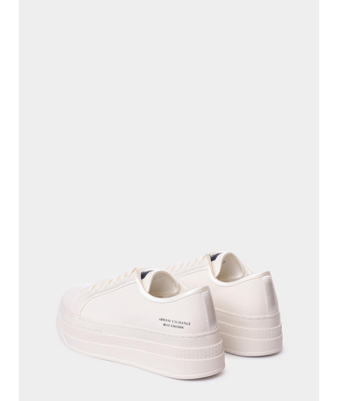 ARMANI EXCHANGE Белые текстильные кеды, фото 5