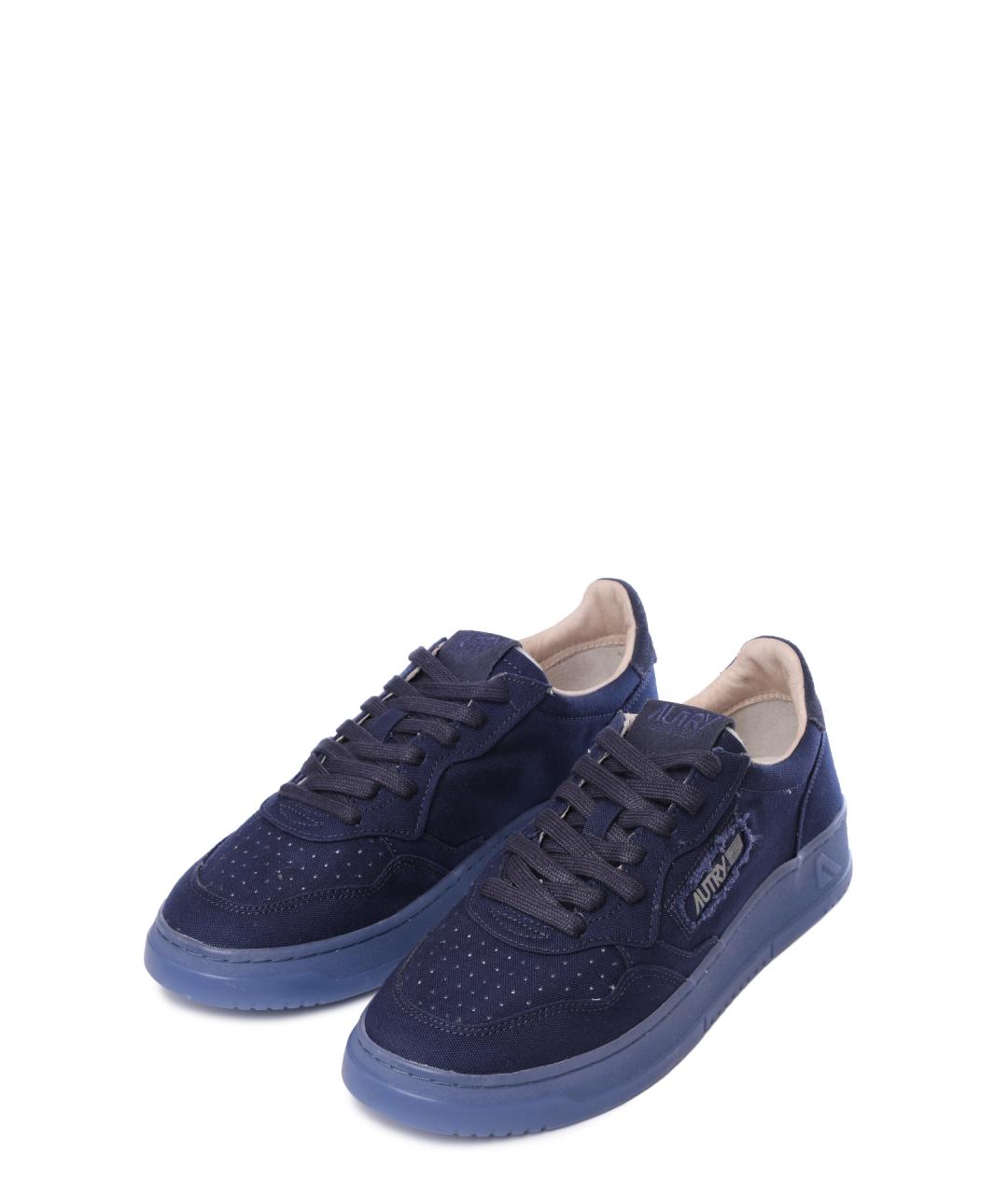 AUTRY Синие текстильные низкие кроссовки / кеды, фото 2