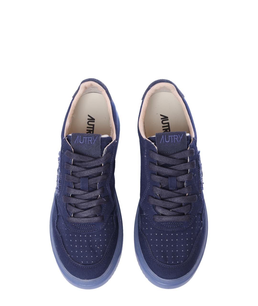 AUTRY Синие текстильные низкие кроссовки / кеды, фото 3
