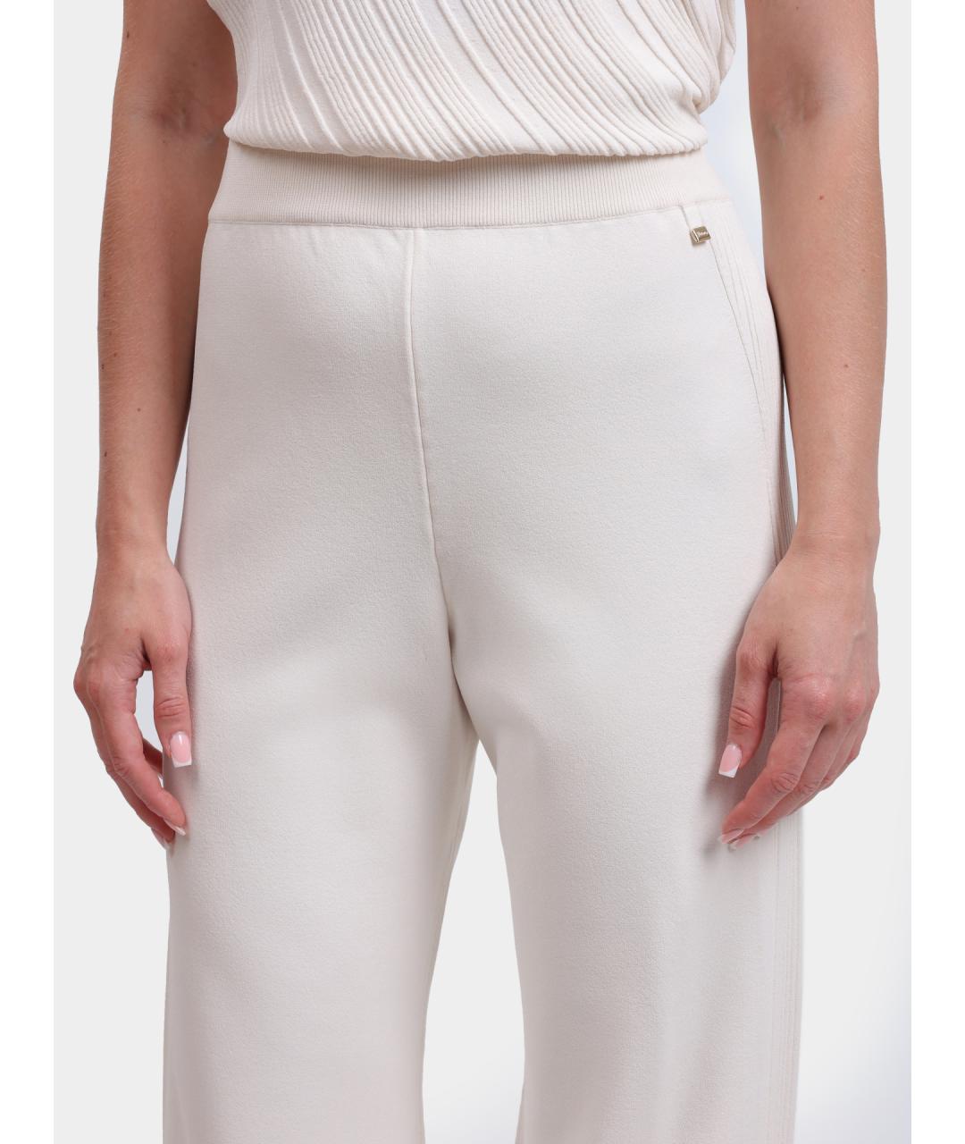 HERNO Белые прямые брюки, фото 5