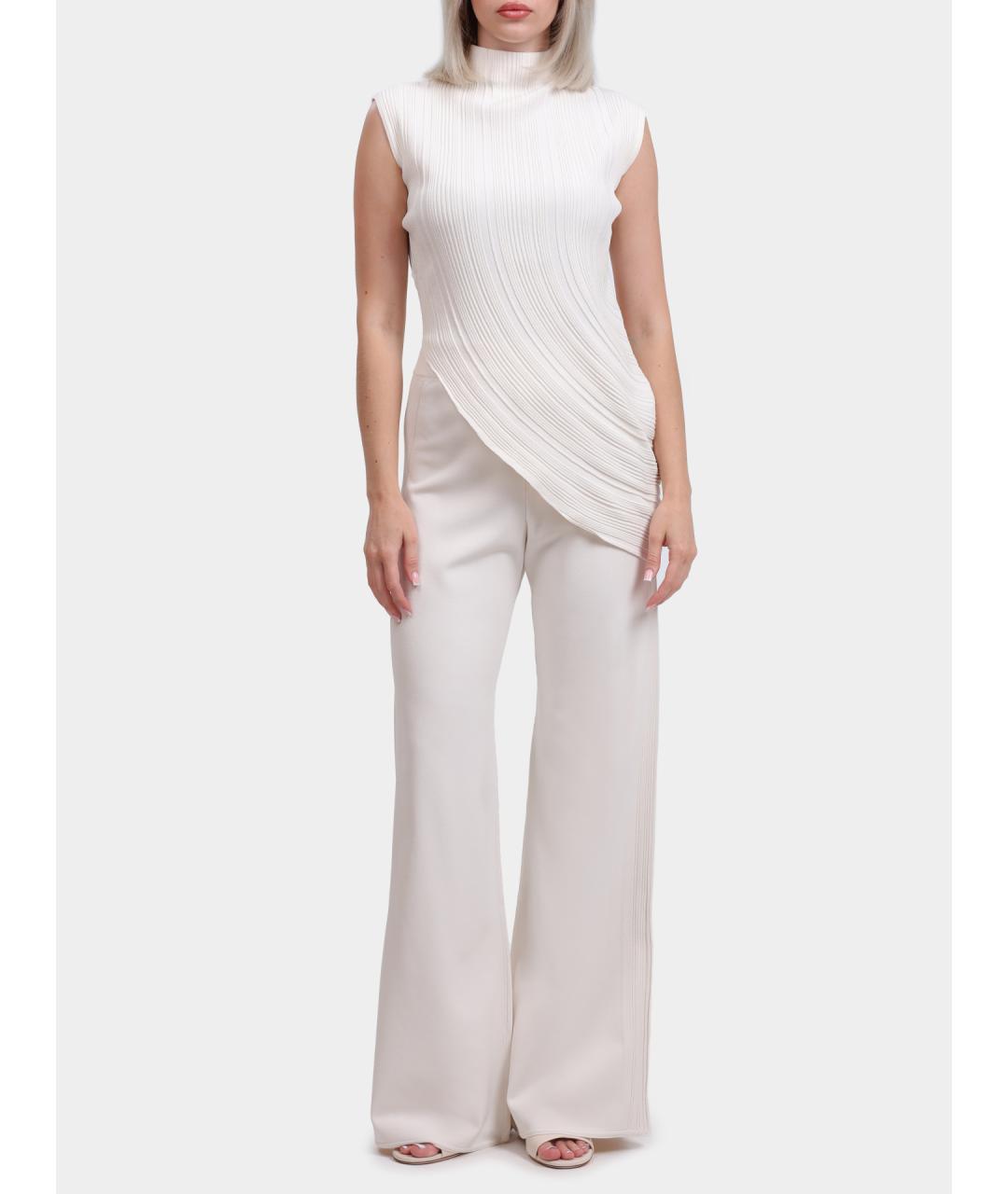 HERNO Белые прямые брюки, фото 2