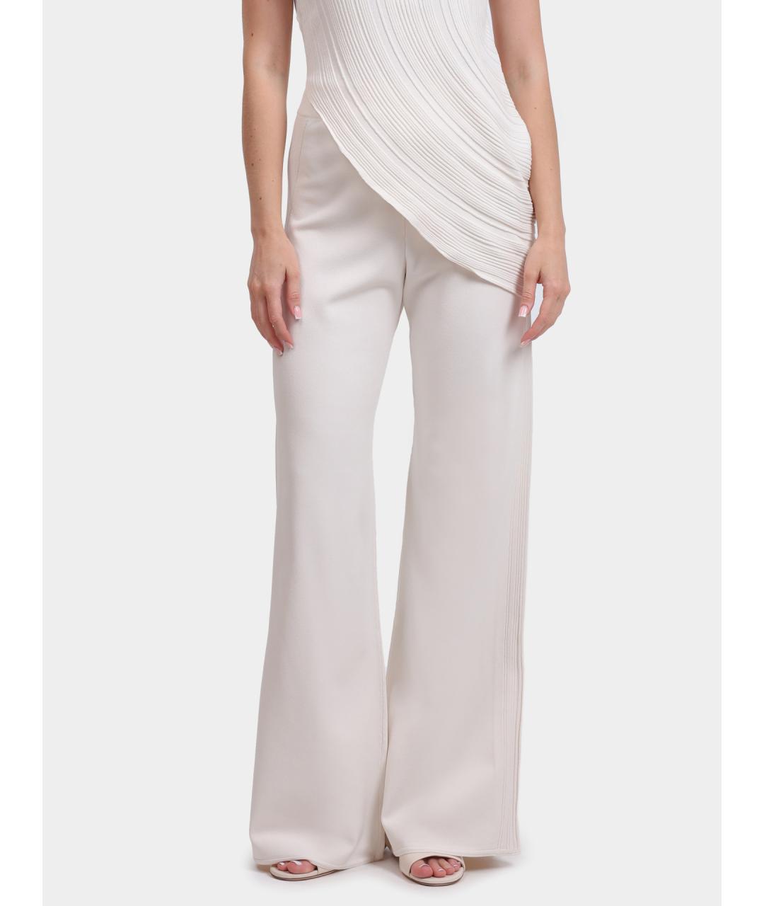 HERNO Белые прямые брюки, фото 6